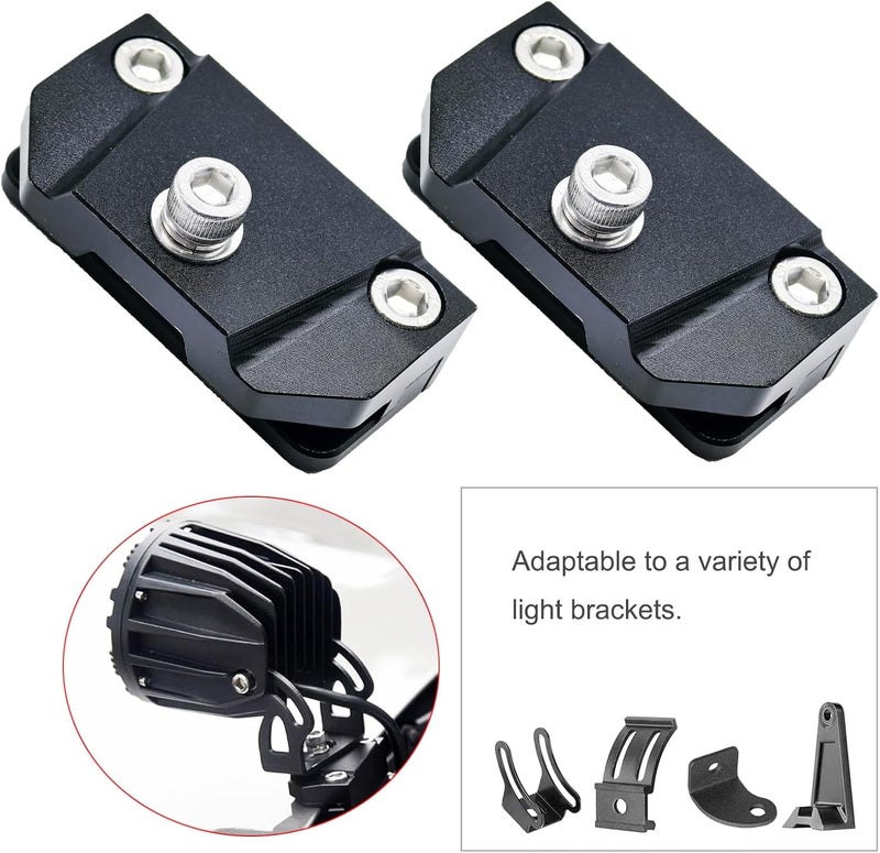 DarSeity Adjustable Low Profile Mount Hood Ditch Universal Light Brackets for SUV Truck Car, for Auxiliary Off-Road Lighting, Aluminum Alloy (Universal Brackets) - Image 4
